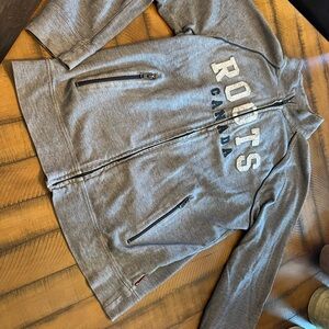 Roots Canada Gray Zip-Up Hoodie